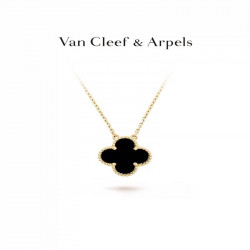 Four-leaf clover gold necklace women's 999 full gold light luxury 2024 new explosive