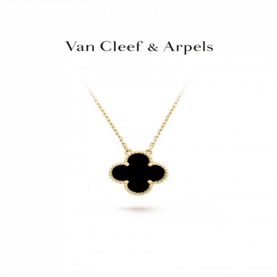 Four-leaf clover gold necklace women's 999 full gold light luxury 2024 new explosive